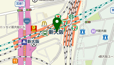 りくろーおじさんの店JR新大阪駅中央口店の地図画像