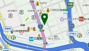 さばしゃぶと鮨 主水 三越前店の地図画像