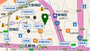 串かつ でんがな 大阪駅前第4ビル2号店の地図画像