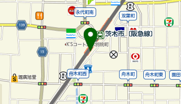 阪急茨木市駅献血ルームの地図画像