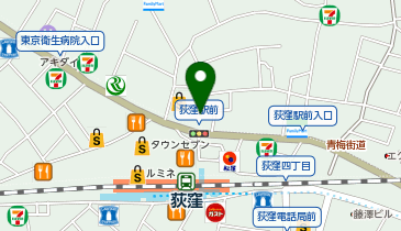 バンビッシュ 荻窪駅前店の地図画像