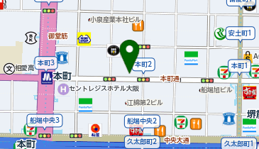 イワタニ水素ステーション 大阪本町の地図画像