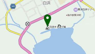 東洋町白浜キャンプ場の地図画像