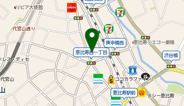 ディーエル ビューティー 恵比寿店の地図画像