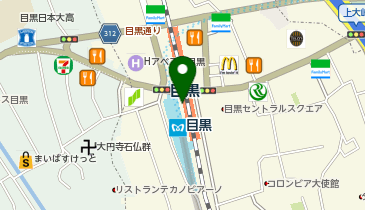 三菱UFJ銀行 目黒支店の地図画像