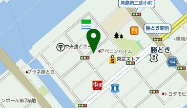 正心道空手 勝どき道場の地図画像