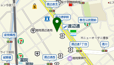 渡辺通り二丁目 あなご重 やまとの地図画像