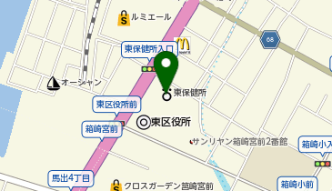 福岡市東区保健福祉センター 健康課の地図画像