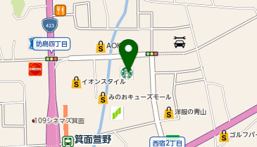 ニトリデコホーム みのおキューズモール店の地図画像