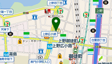 MEN'Sクリア 上野店の地図画像