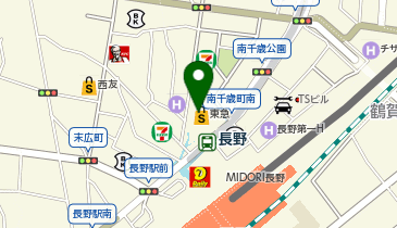 MEN'Sクリア ながの東急百貨店の地図画像