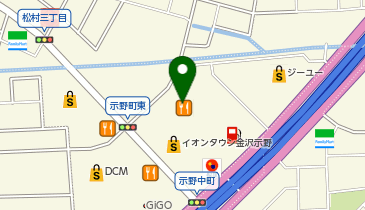 ハニーズ イオンタウン金沢示野店の地図画像