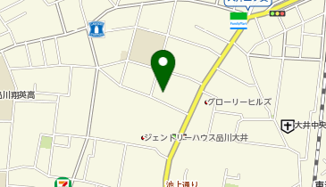 大井三丁目高齢者憩いの場の地図画像