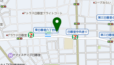 日暮里地域活性化施設(ふらっとにっぽり)の地図画像
