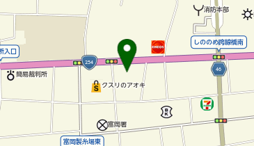 富岡市子育て健康プラザの地図画像