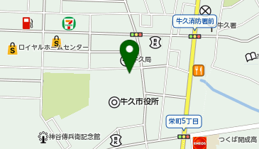 牛久市保健センターの地図画像