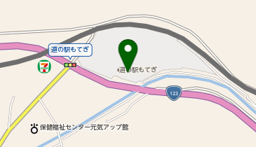 茂木町防災館の地図画像