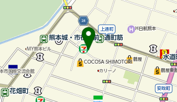 鰻の成瀬 熊本市庁舎通り店の地図画像