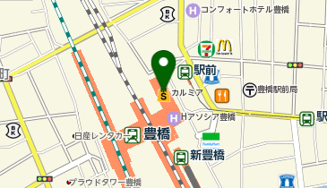 ドラゴンズストア豊橋の地図画像