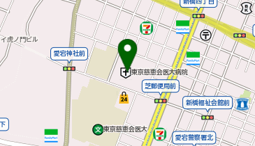 東京慈恵会医科大学付属病院 新橋健診センターの地図画像