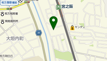 枚方市溝谷川ポンプ場の地図画像