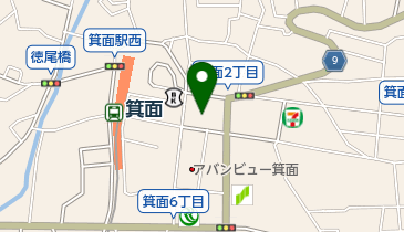 箕面駅前ふれあいプラザ朝市の地図画像