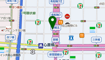 グランドセイコーブティック 大阪心斎橋の地図画像