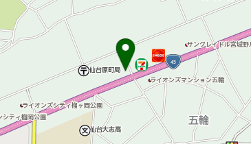 補聴器本舗せんだいの地図画像