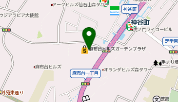 ブルガリ 麻布台ヒルズの地図画像