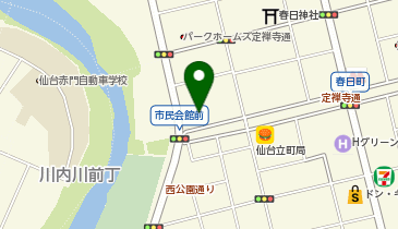 21時にアイス 仙台定禅寺通り店の地図画像