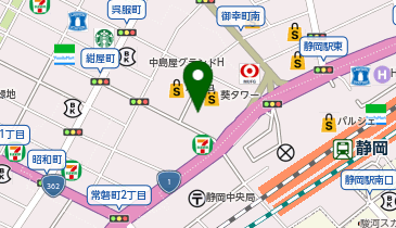 21時にアイス 静岡駅前店の地図画像