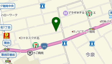 21時にアイス 大名店の地図画像