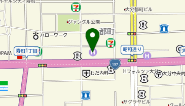 21時にアイス アートホテル大分店の地図画像