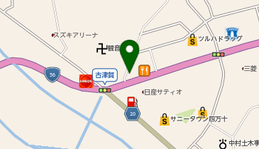 丸源ラーメン 四万十店の地図画像