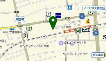 一畑バス株式会社 松江駅前チケットセンターの地図画像