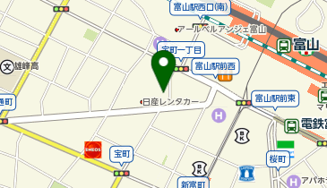 100円レンタカー 富山駅前店の地図画像
