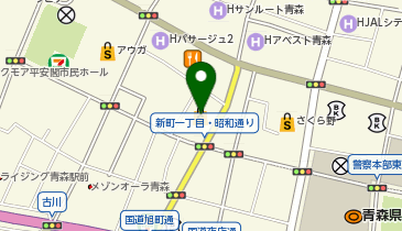あおもりコンシェルの地図画像