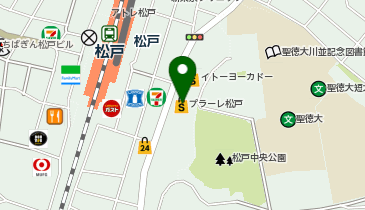 ジブンミガキMATSUDO(マツド)スタジオ プラーレ松戸店の地図画像