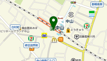 Beans中山(ビーンズ中山)の地図画像