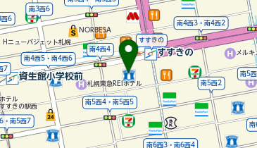 麺屋 竹蔵 すすきの店の地図画像