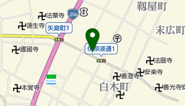 岐阜夜間市場 伊奈波通の地図画像