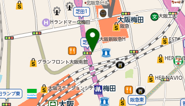 スキヤキ フジオ 阪急三番街店の地図画像
