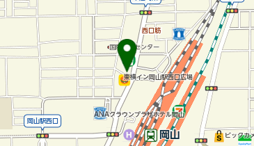 オリックスレンタカー 岡山駅西口店の地図画像