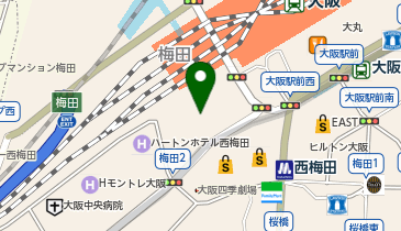 乗馬倶楽部銀座 KITTE大阪店の地図画像