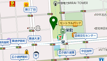 ポジティブストレッチ 栄 森の地下街店の地図画像