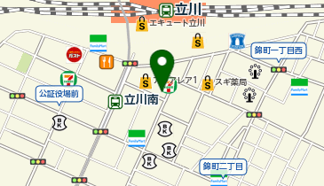 GEMS立川の地図画像