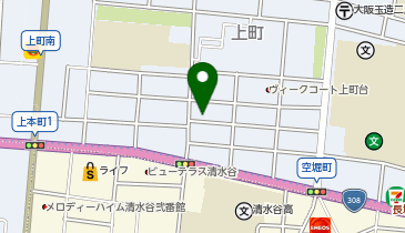 2階のべんとう屋さん 上町店の地図画像
