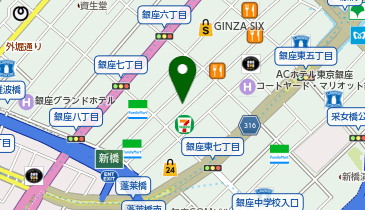 Tokyo mineralism GINZA(東京ミネラリズム銀座)の地図画像
