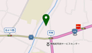 JA徳島県 美馬かき選果場の地図画像