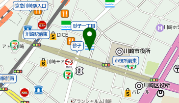 かわさき市税事務所の地図画像